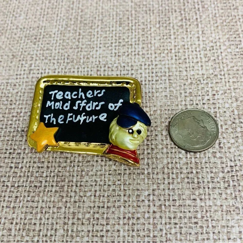Gold Teacher Affirmation Brooch